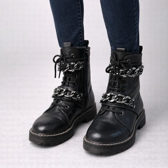 Kurt Geiger Shoes - Kurt Geiger Black Chain-Embellished Women's Boots